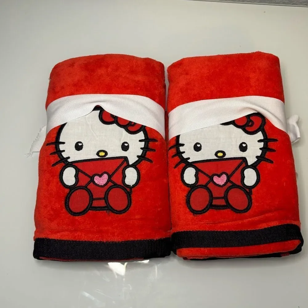 Hello Kitty Valentine’s Day Red Hand Towels